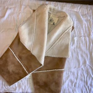 Faux fur & leather vest